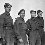 Who: (Left to right) Privates O. Lee, F. Lee, G.A. Lee, W. Lee, K.D. Wong and J.H. Ma  November 22, 1945